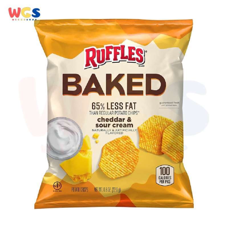 Jual Ruffles Baked Cheddar & Sour Cream 65% Less Fat Potato ...