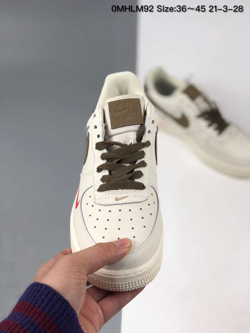 nike air force white and brown