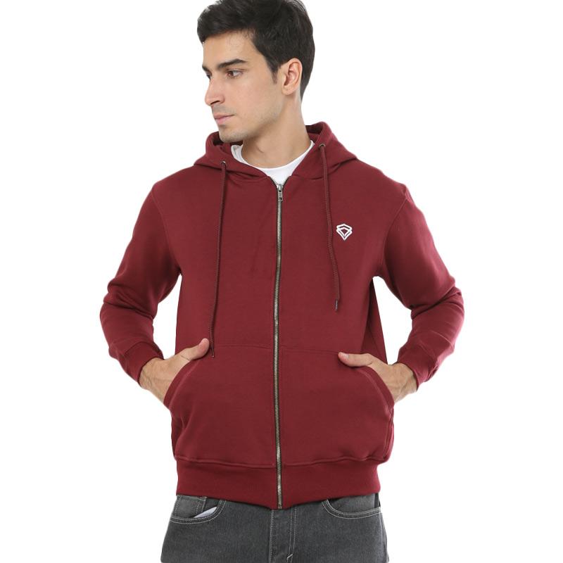jaket hoodie maroon