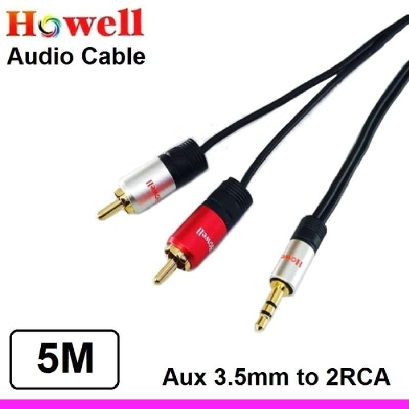 Kabel Audio Aux 3.5Mm To 2 Rca 5M 