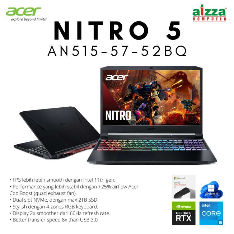 dye Splendor Technology Jual LAPTOP ACER NITRO AN51 -57-52BQ - i5 11400H-SSD 512 GB-  RTX-15,6FHD-W11 OHS di Seller AIZZACOMPUTEROFFICIAL - Kab. Sleman, DI  Yogyakarta | Blibli