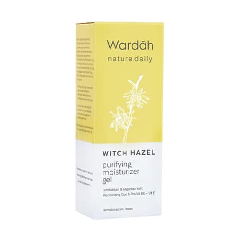 wardah nature daily purifying moisturizer gel witch hazel