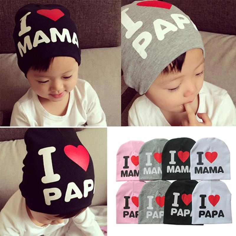 Love Mama Knitted Cap Cotton Beanie Hat 