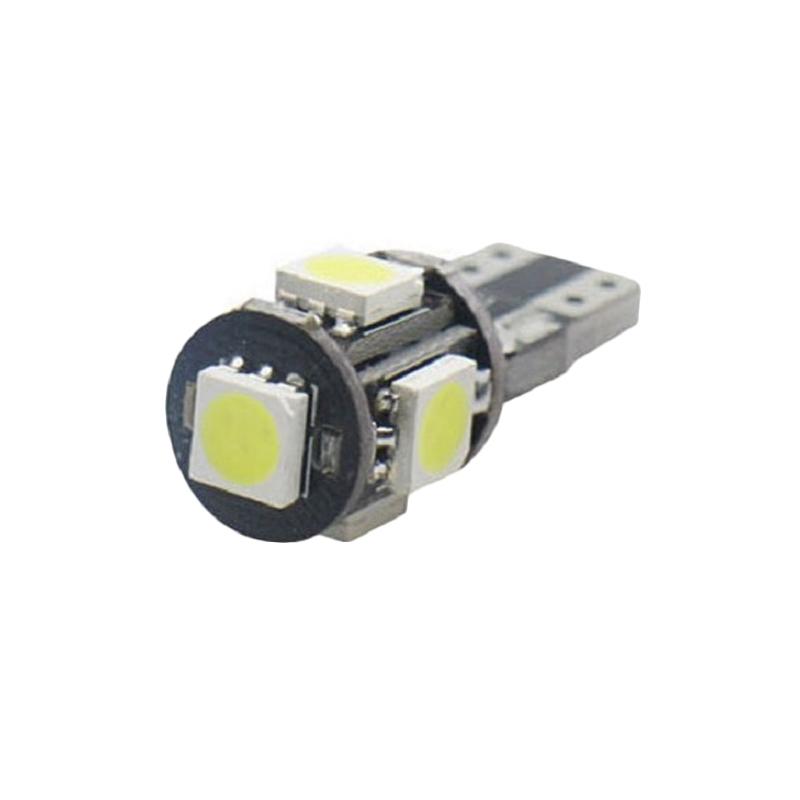 jms t10 w5w wedge side canbus 5 smd 5050 led lampu senja mobil yellow