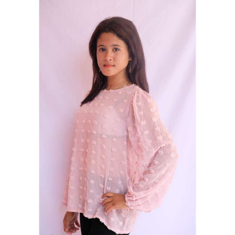 Jual SHEIN Blouse Wanita Lengan Panjang 