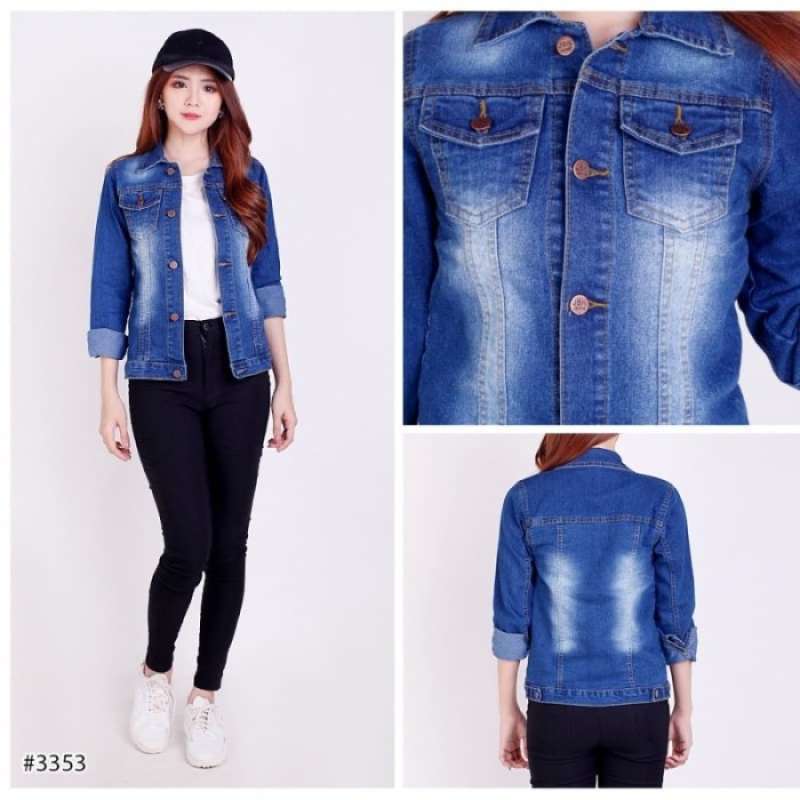 Jaket Wanita Denim Jacket Atasan Wanita 