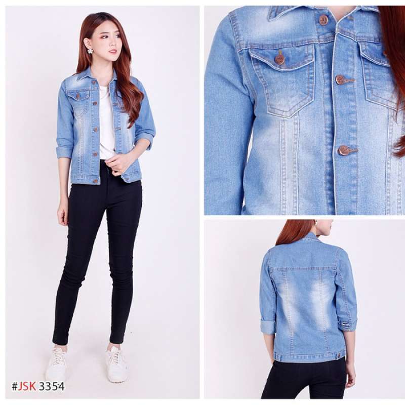 Jaket Wanita Denim Jacket Atasan Wanita 