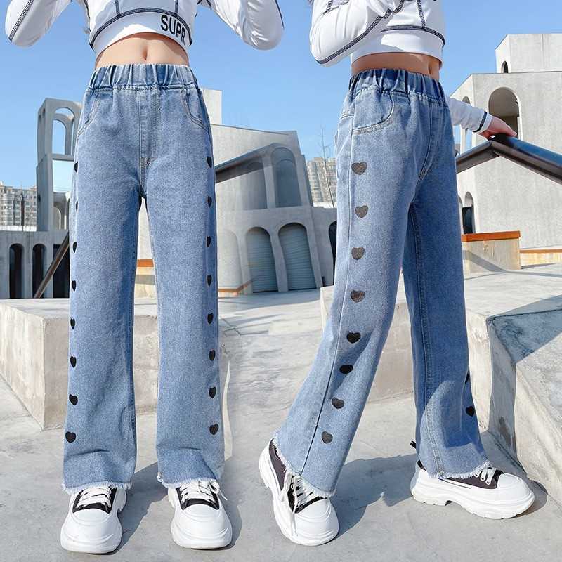 Jual BAJUKIDDIE HEART PANTS CELANA PANJANG JEANS DENIM ANAK REMAJA KOREA di  Seller bajukiddie - Kota Jakarta Pusat, DKI Jakarta | Blibli