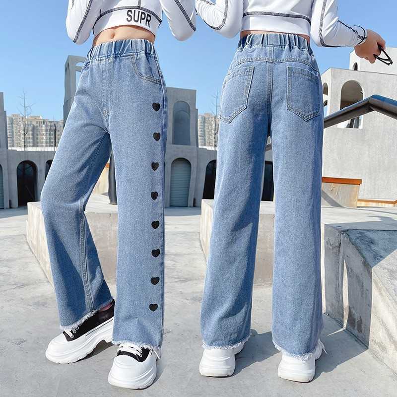 Jual BAJUKIDDIE HEART PANTS CELANA PANJANG JEANS DENIM ANAK REMAJA KOREA di  Seller bajukiddie - Kota Jakarta Pusat, DKI Jakarta | Blibli