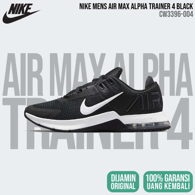 Jual Nike Air Max Alpha Trainer 4 [CW3396-004] Black Mens Original