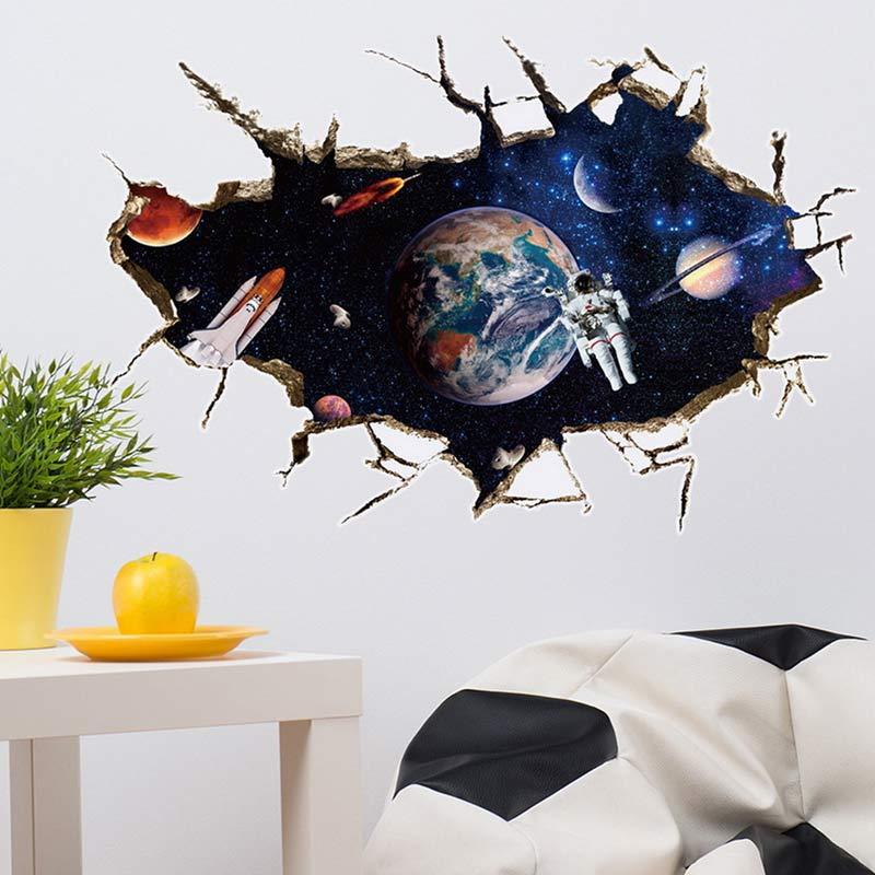 Jual Eds Luar Angkasa Creative 3d Simulation Outer Space Planet Wall Sticker Removable Self Adhesive Wallpaper For Living Room Or Bedroom Murah Maret 2020 Blibli Com
