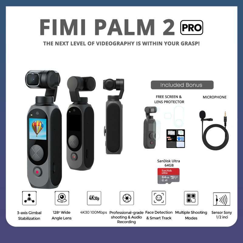 【カメラ】FIMI PALM 2 PRO【SDカード付】