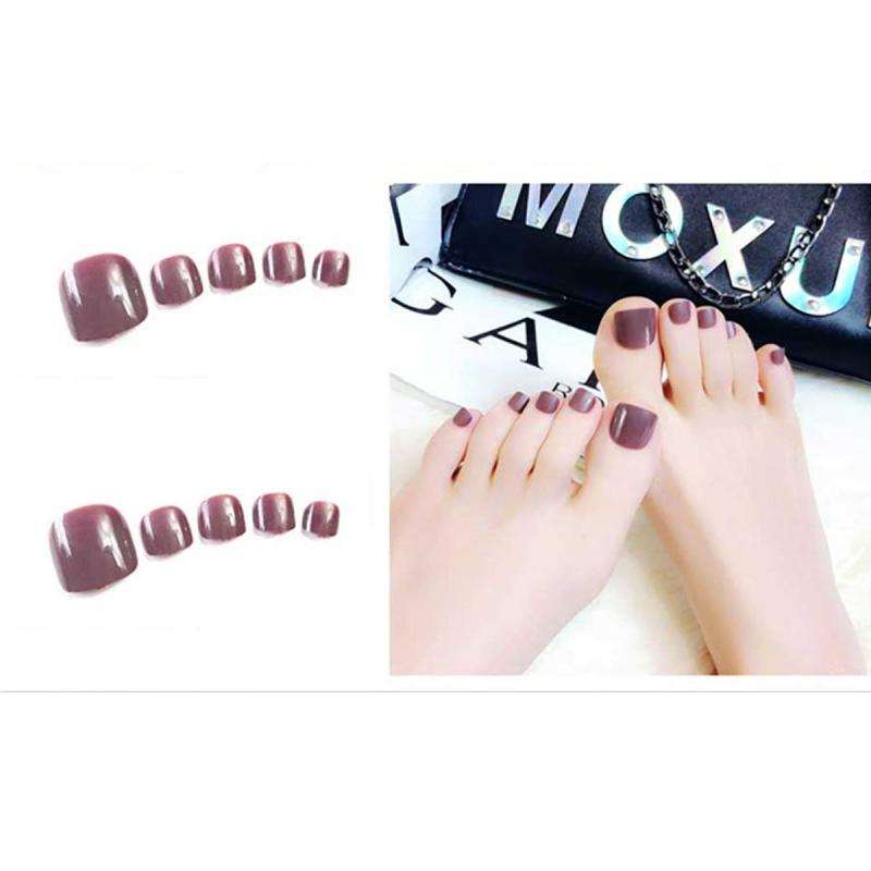 Get Wallpaper Jual Eds Set Pretty Summer Toes False Nails Solid Color Full Cover Desktop Wallpaper Free