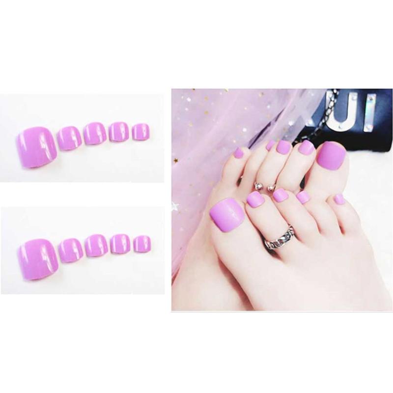 Wallpaper Jual Eds Set Pretty Summer Toes False Nails Solid Color Full Cover For iPhone