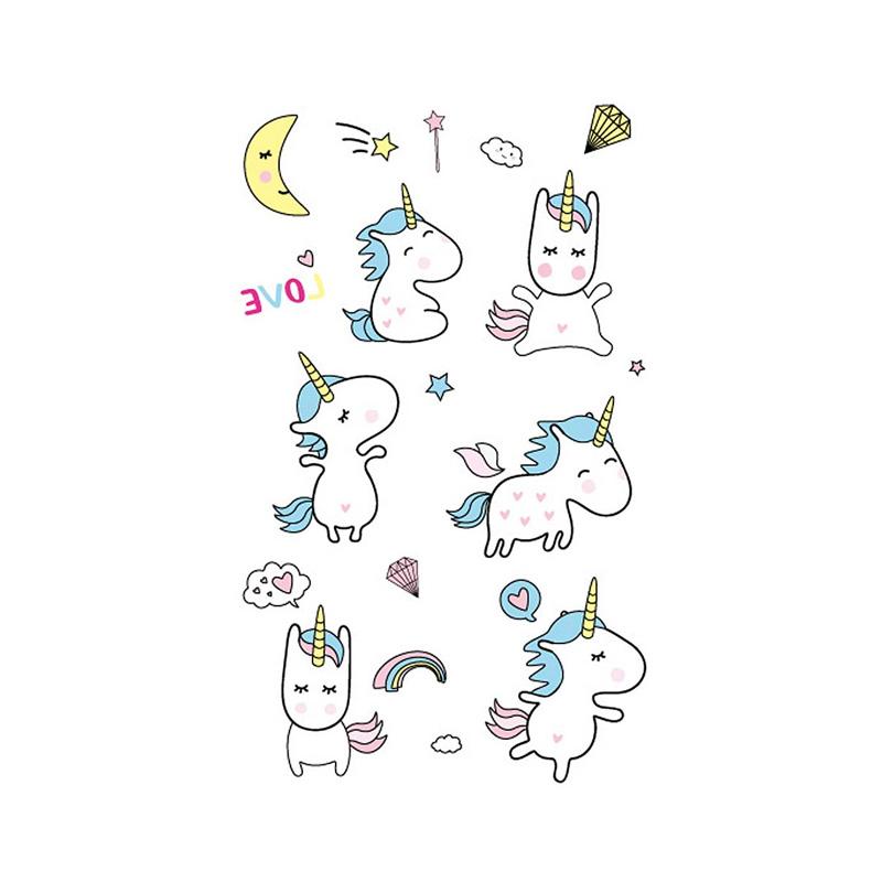 Jual Eds 17 Cartoon Unicorn Cute Fake Children Body Art Waterproof