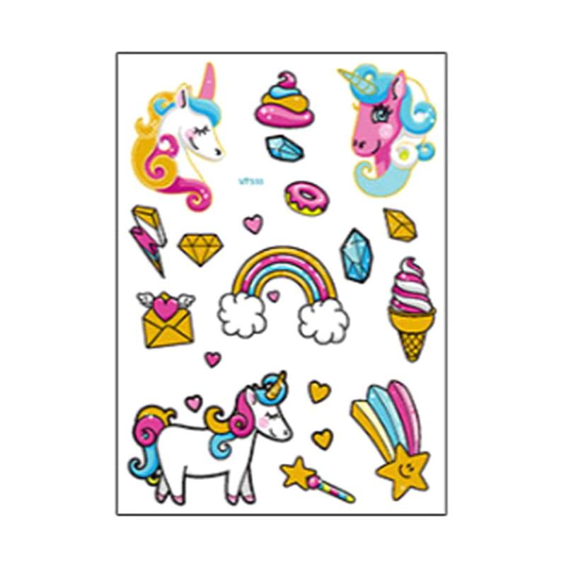 Jual Eds Vt 555 Waterproof Cartoon Cute Unicorn Body Art Temporary