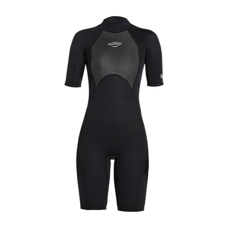 Shorty Wetsuit Women 2mm Neoprene Back Zip Wetsuit Spring Suit for Snorkeli