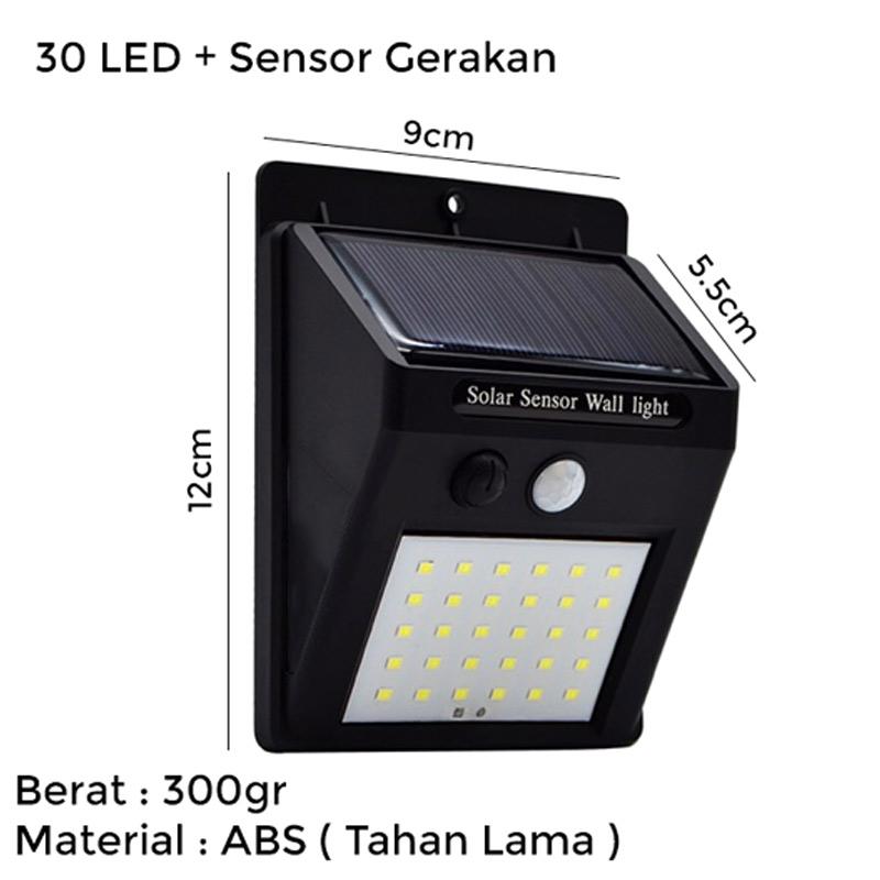 led solar sensor lampu dinding 30 led mitsuyama