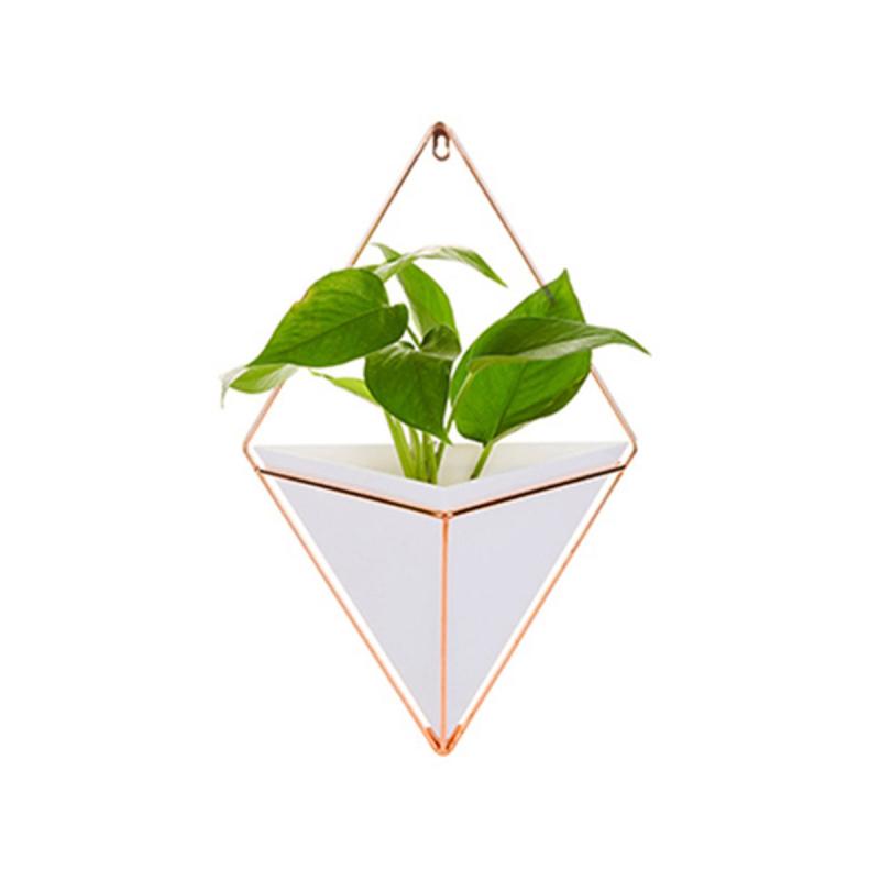 Jual Eds Acrylic Flower Pot Iron Plant Holders Set Indoor Hanging