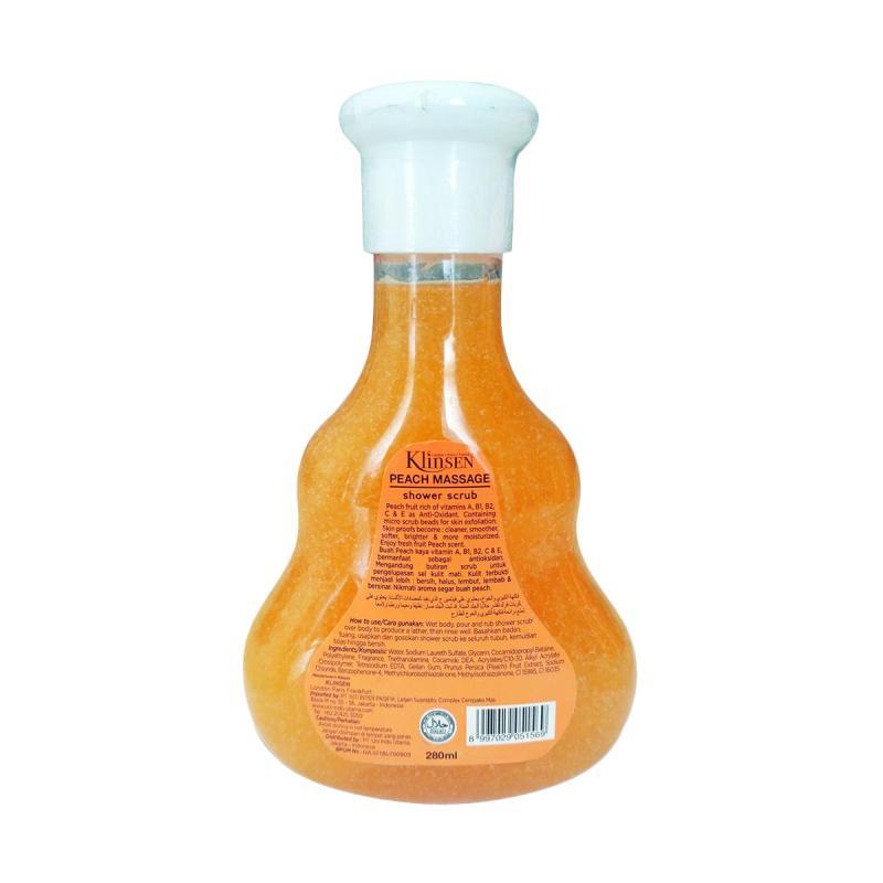 jual klinsen peach massage shower scrub