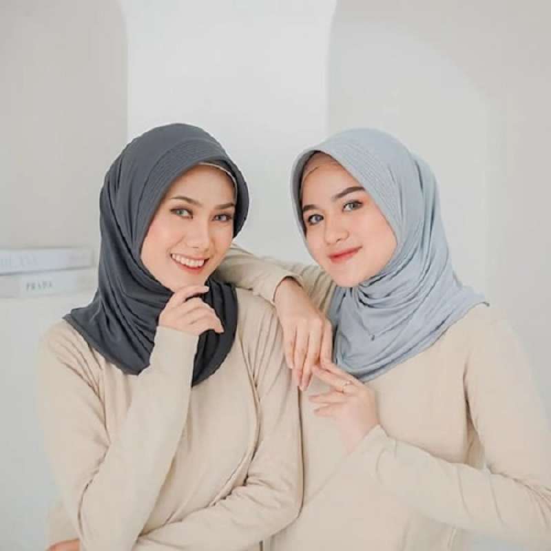 hijab sport abu tua