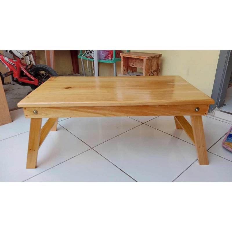 Jual Meja Lipat Meja Laptop Meja Belajar Kayu Pinus Clear Gloss Online Oktober 2020 Blibli Com