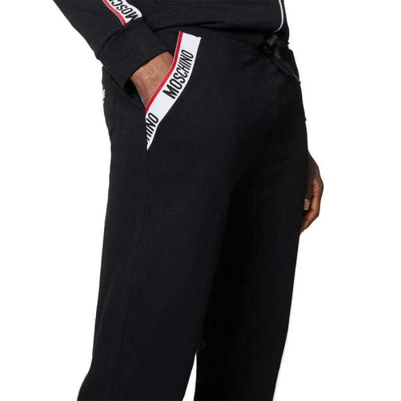 moschino tape joggers black