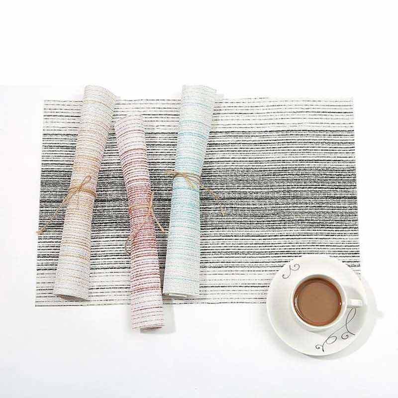 h ikea pvc gradient color strip heat protection table mat placemat size m