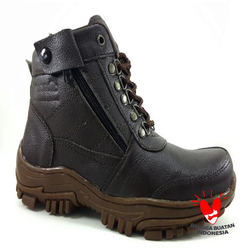 Jual Sepatu Boot Safety Sleting Model Terbaru Full Kulit Sapi Asli