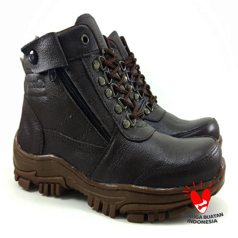 Jual Sepatu Boot Safety Sleting Model Terbaru Full Kulit Sapi Asli