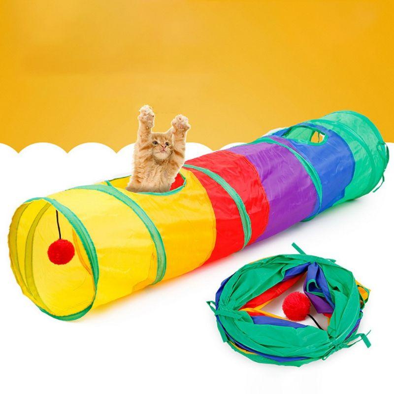 Jual H Ikea Oasismall Funny Pet Tunnel Cat Toys Foldable Rainbow Tent Kitten Toy Online September 2020 Blibli Com
