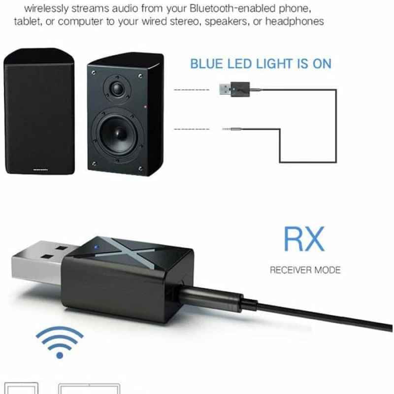 usb 2 in 1 dual fungsi bluetooth audio transmitter receiver