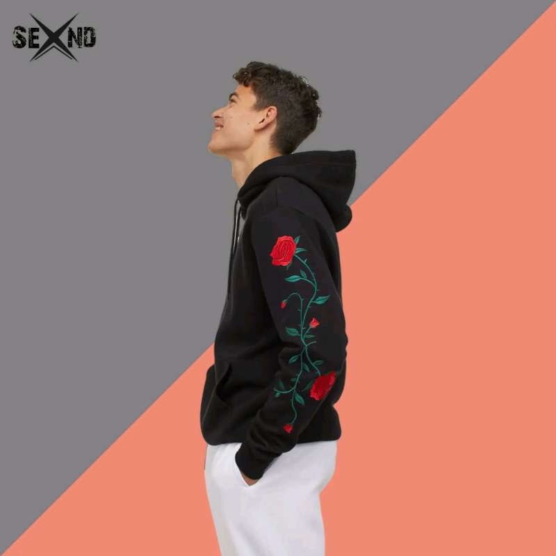 Hoodie H M Love Is Blind Bordir