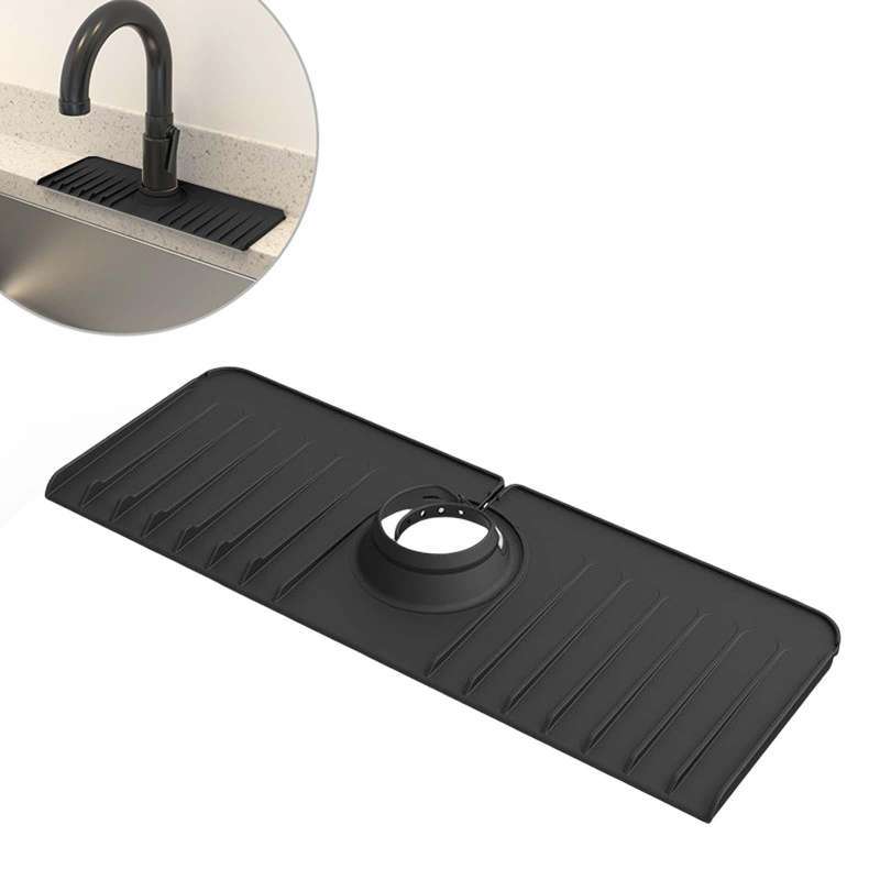Promo Silicone Kitchen Sink Splash Guard Drain Pad Countertop ...
