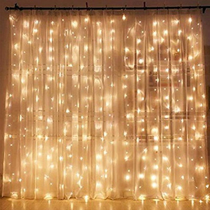 Jual Best Window Curtain String Light Wedding Party Home Garden Bedroom Outdoor Indoor Wall Decorations Warm White 300 Led Online September 2020 Blibli Com