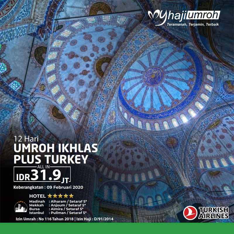 Jual My Tours Umroh Ikhlas Plus Turkey By Turkish Airlines 12 Hari Online November 2020 Blibli