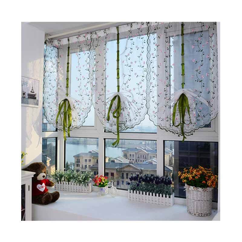 Jual H Ikea Pastoral Tulle Roman Blinds Embroidered Sheer For Kitchen Living Room 0 8 1m Online September 2020 Blibli Com