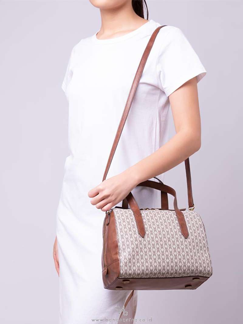Fossil sydney satchel tan store