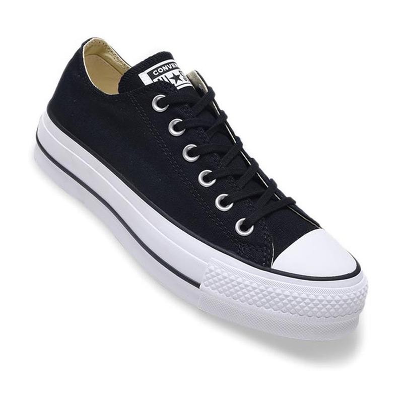 converse all star white black