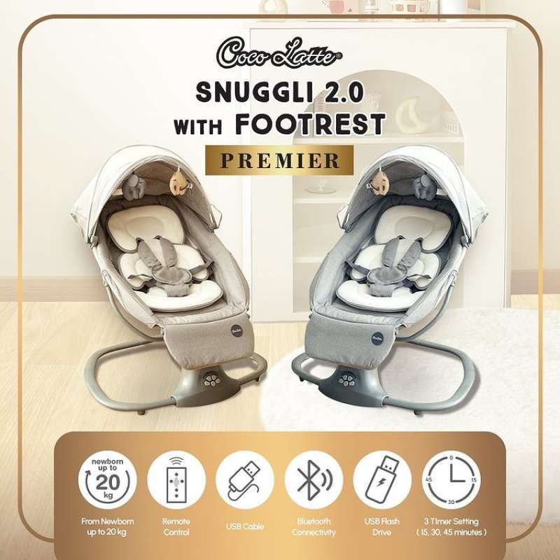 Ayunan Bayi Bouncer Elektrik Cocolatte Snuggli 2.0 Premier Baby Swing