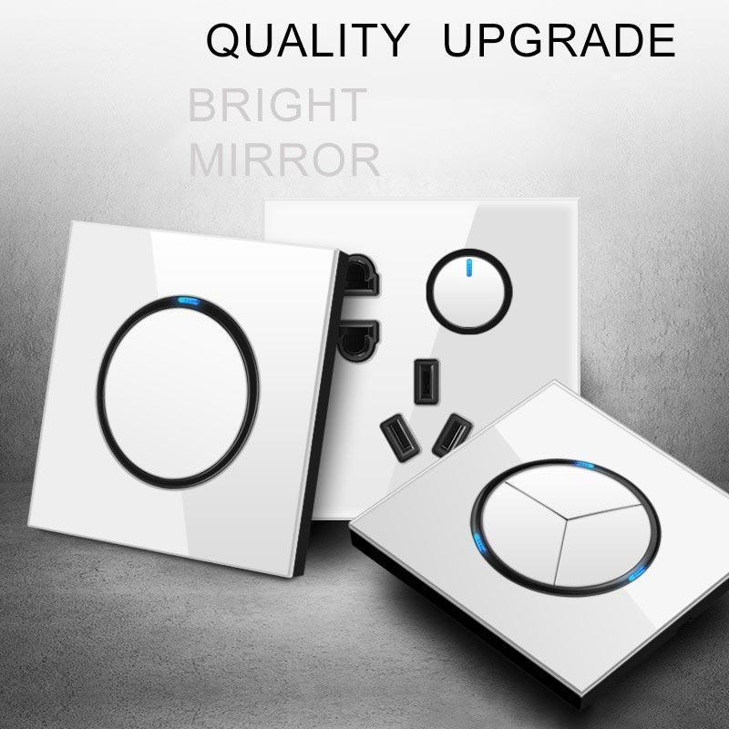 Jual H Ikea Home Usb Double Control Single Open Tempered Glass