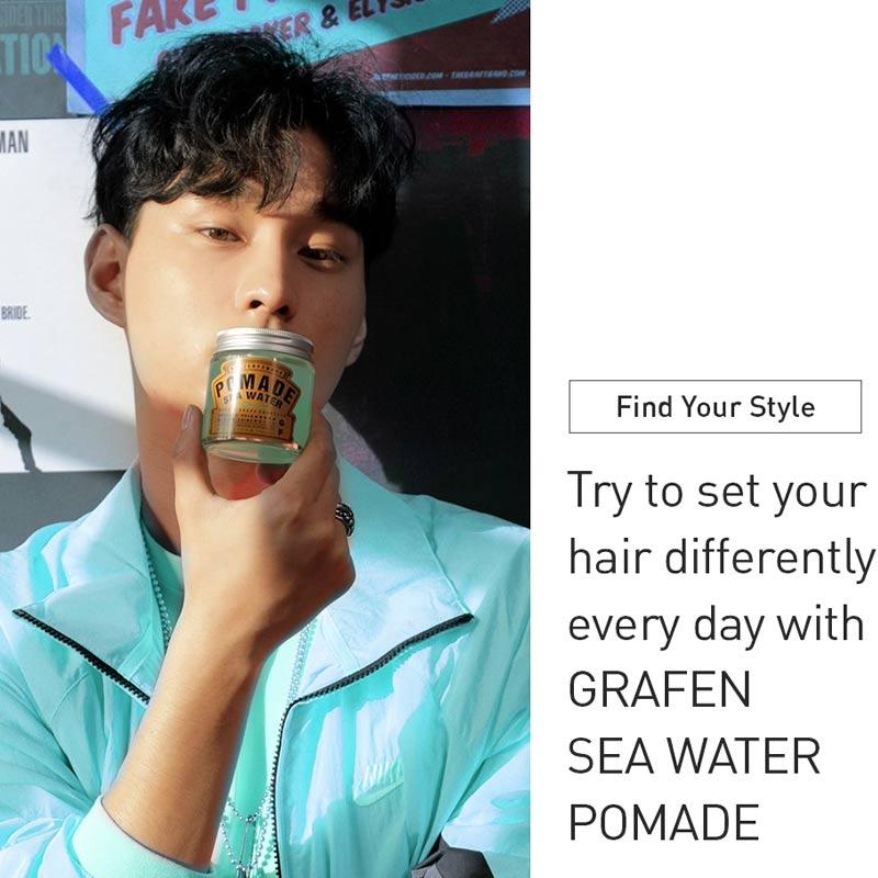 Jual Grafen Sea Water Pomade For Thick Hair For Natural Styling