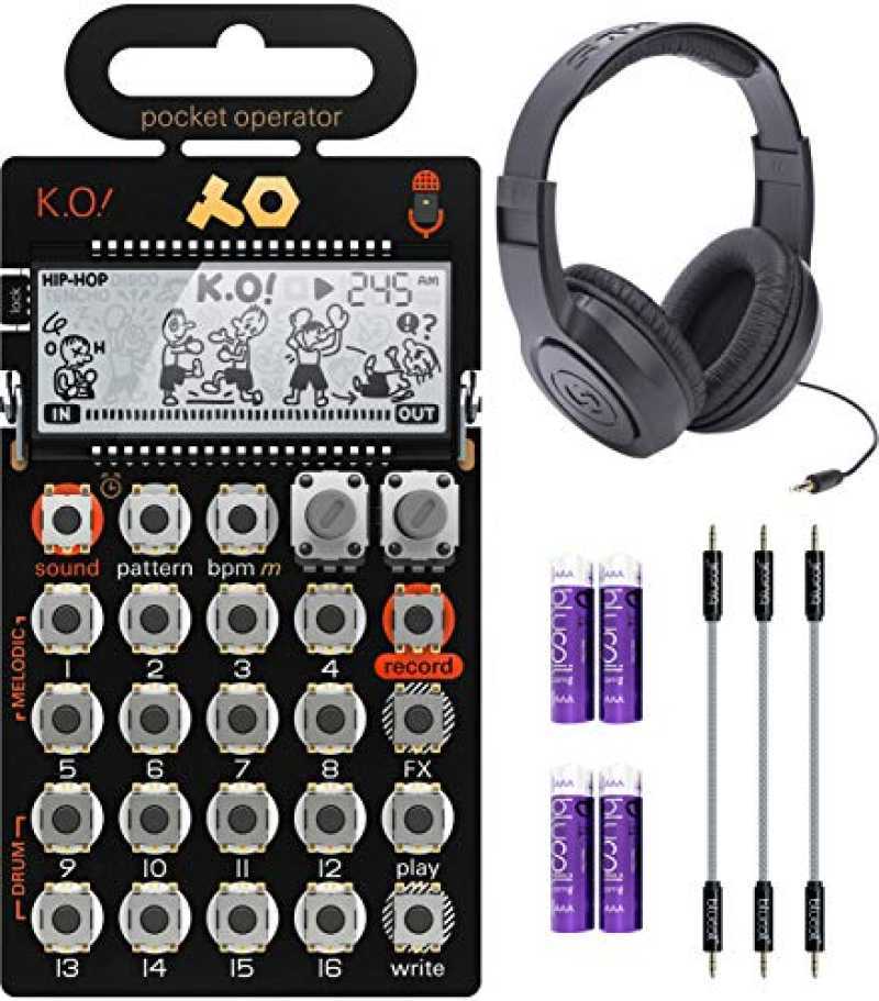 Jual teenage engineering PO-33 Pocket Operator KO Sampler/Sequencer Bundle  with Samson SR350 Over Ear Stereo Headphones, Blucoil 3-Pack of Audio Aux  di Seller Wazava Global South Korea Blibli