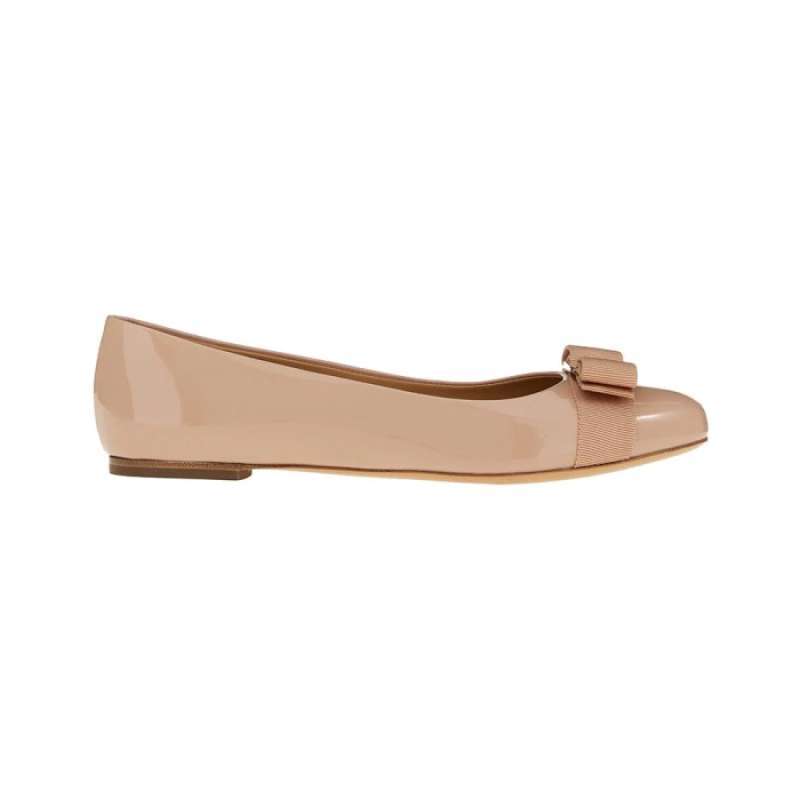 Promo Salvatore Ferragamo Varina Bow Ballet Patent Flat Shoes