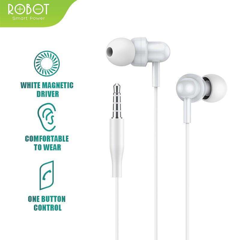 Jual Headset Robot RE20 Wired Headset Earphone Bass Android untuk