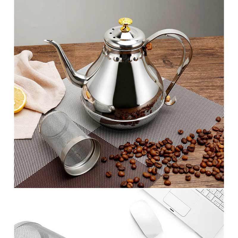h ikea stainless steel gooseneck kettle luxury european practical coffee tea pot for home 1 2 l
