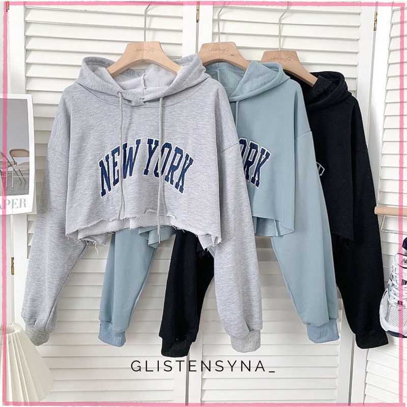 Jual Sweater Jaket Pria Wanita Sweater Hoodie Crop Wanita Oversize Newyouk Hoodie Croope Sweater Korean Style Sweatshirt Pakaian Wanita Di Seller Glistensyna Padamulya Kab. Bandung Blibli