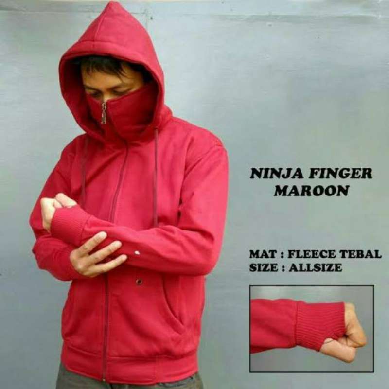 Jual Jaket Hoodie Ninja Penutup Hidung Polos Pria Original Premium Merah Di Seller Halfway Merch Sukaraja Kota Bandung Blibli