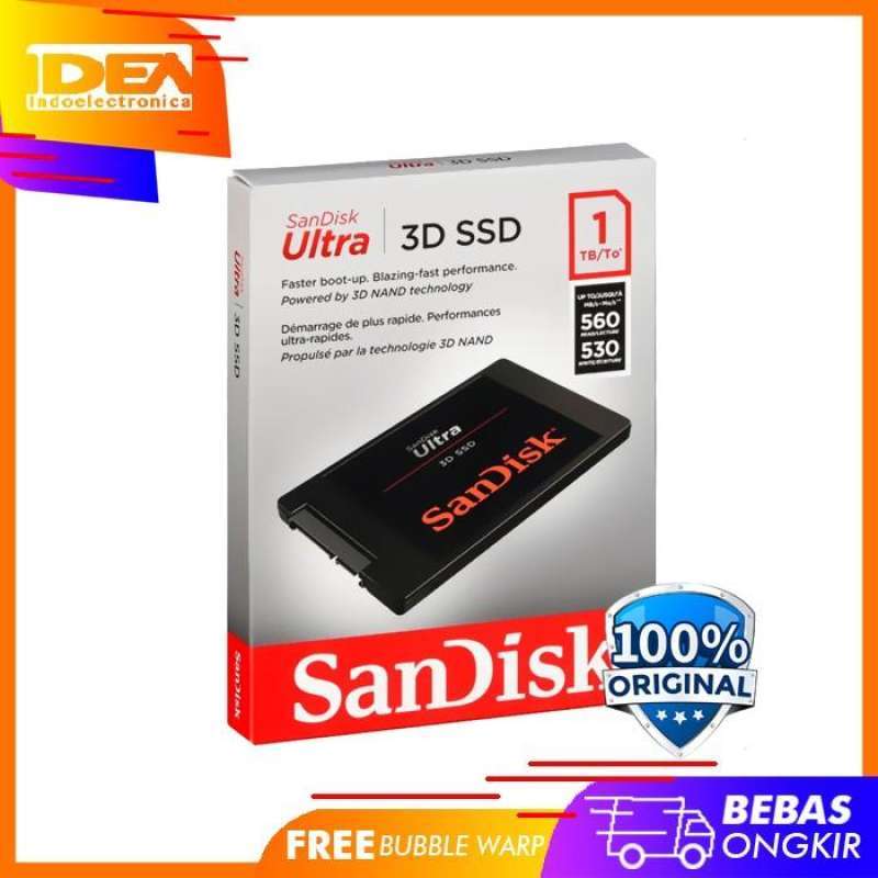 Jual SanDisk Ultra 3D SSD 1TB SDSSDH3 1T00 Black di Seller