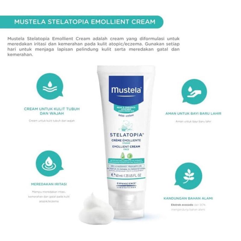 Jual Mustela Stelatopia Emollient Face Cream Untuk Kulit Eczema Atopik 40 Ml Online Oktober 2020 Blibli Com